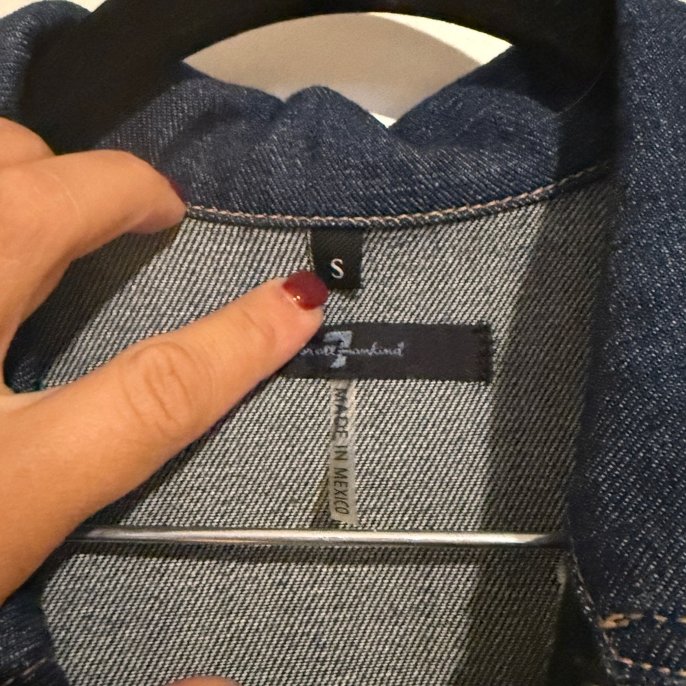 7 for All ManKind Zip Up Denim Dress, Sz Small - Picture 3 of 3